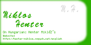 miklos henter business card